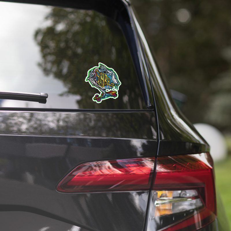 SHRED SHARK Bubble-free stickers