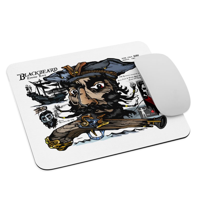 Blackbeard Pyrate Mouse pad
